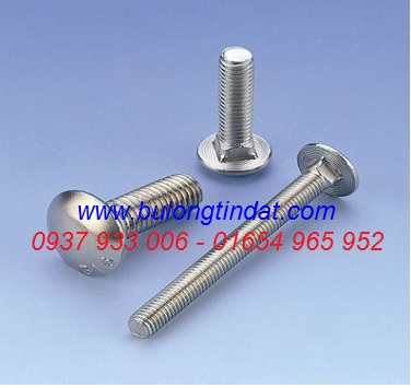 Bulong đầu tròn cổ vuông inox 304